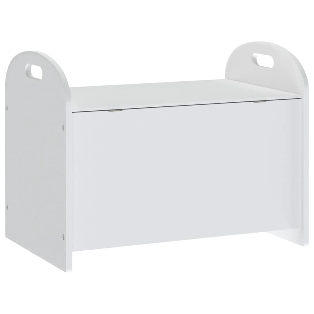 Banc de rangement pour enfants blanc 62x40x46,5 cm mdf