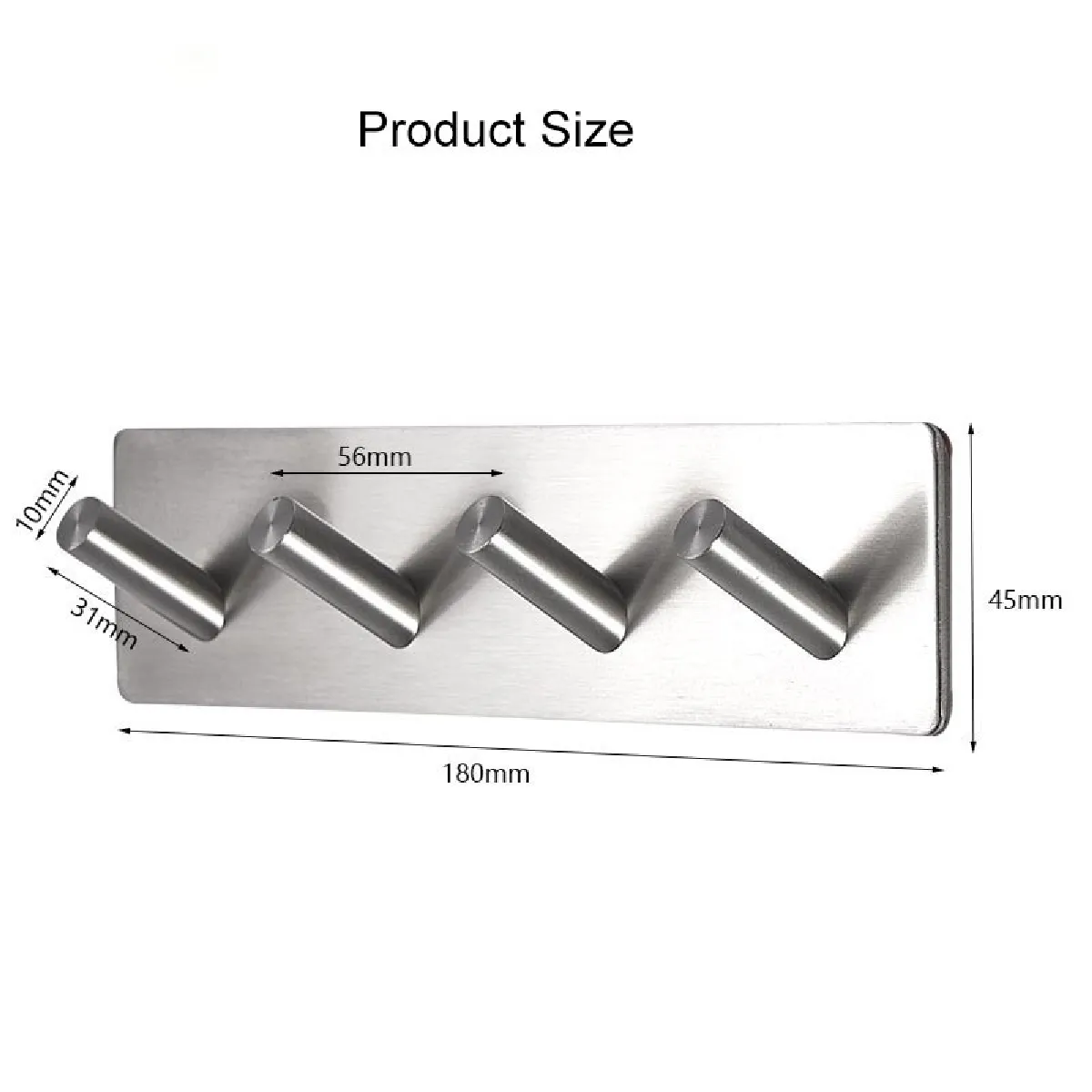 Wewoo Porte Serviette Non-Perforé - Inox