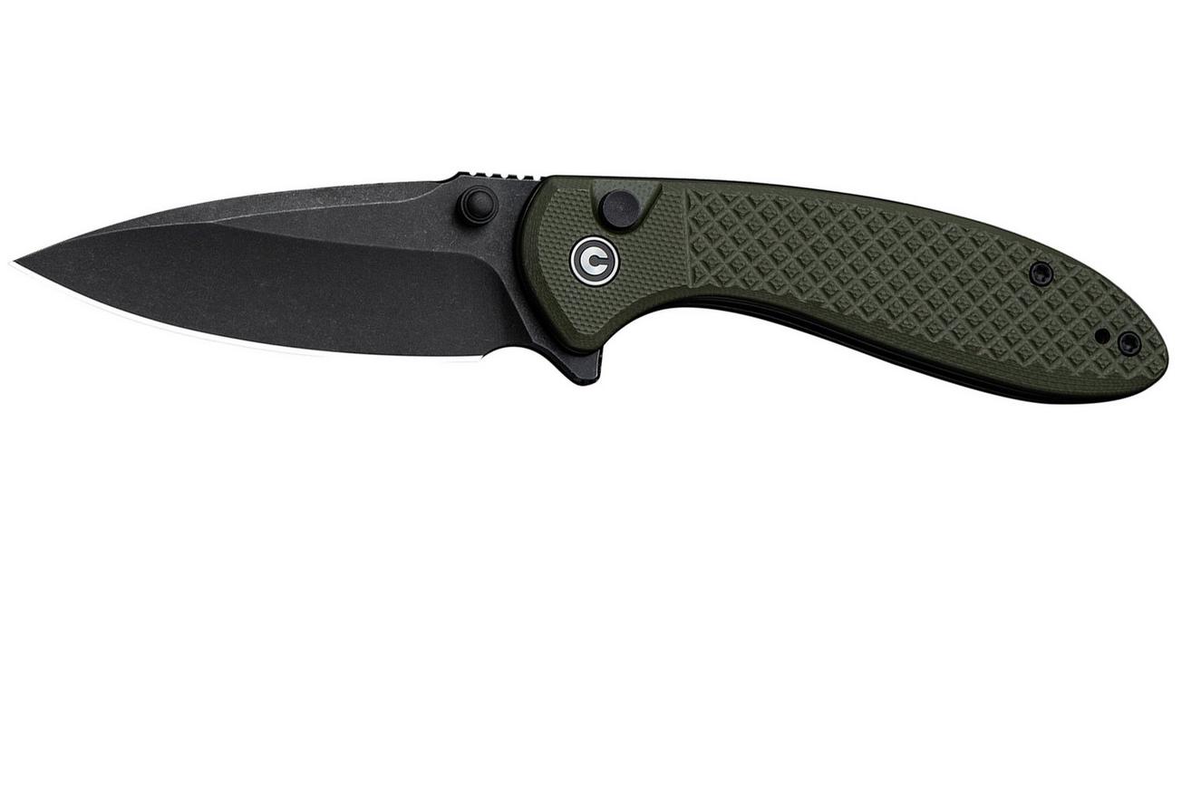 Civivi Faeger C24031-2 Blackwashed 14C28N, Milled OD Green G10, zakmes