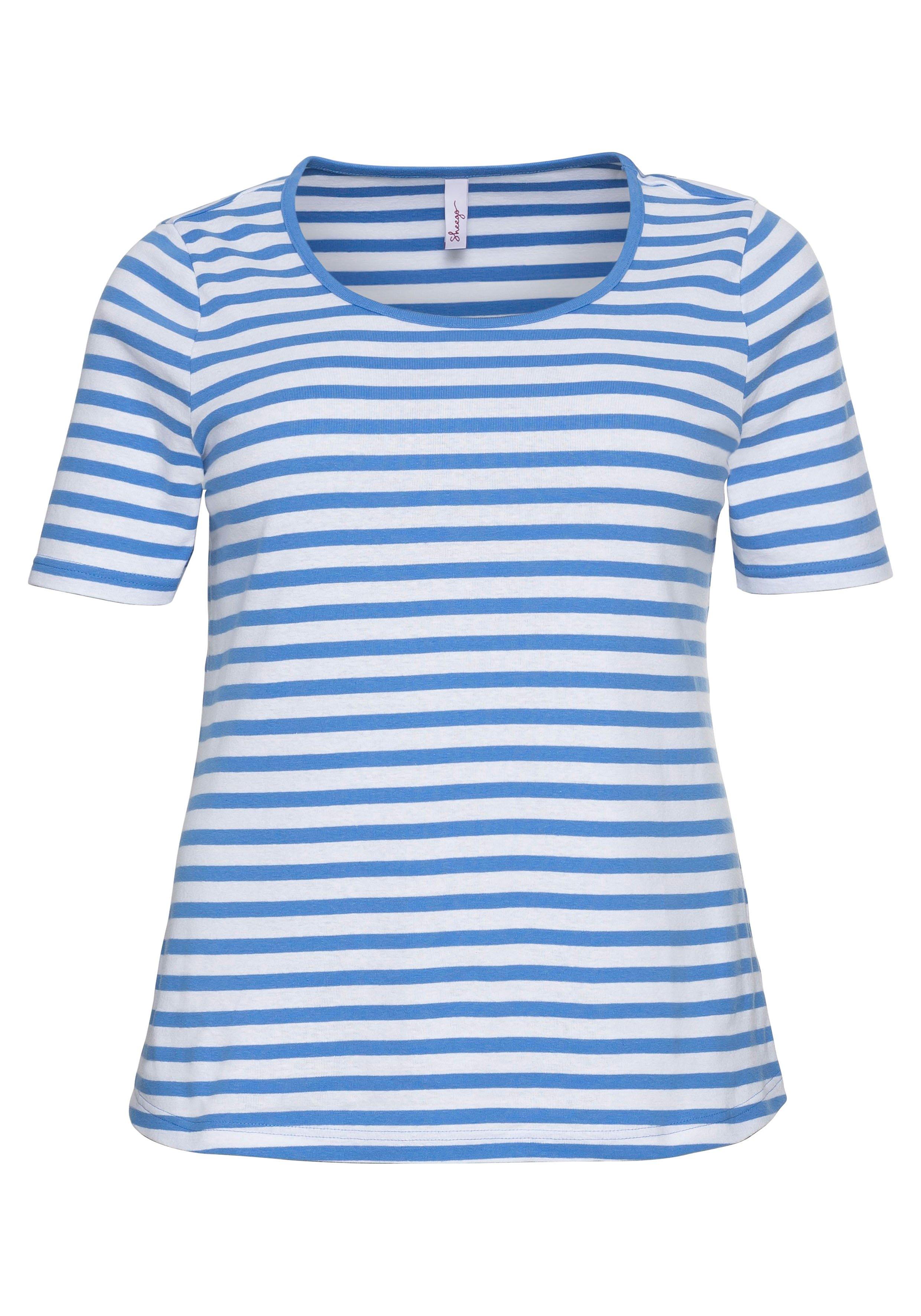 T-Shirt mit Streifen und Rundhalsausschnitt
