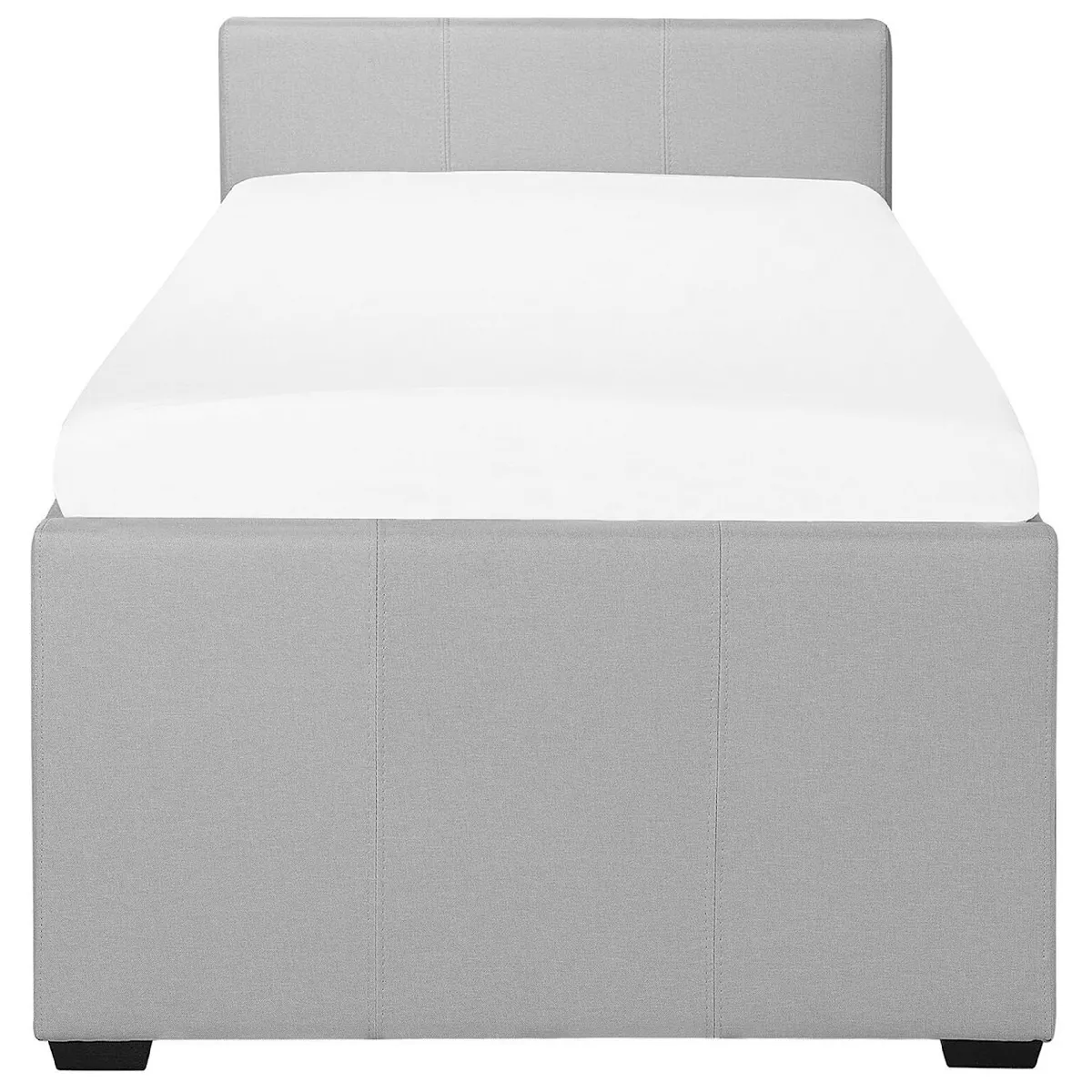 Beliani Lit gigogne avec sommier - Gris clair - 80x200 cm