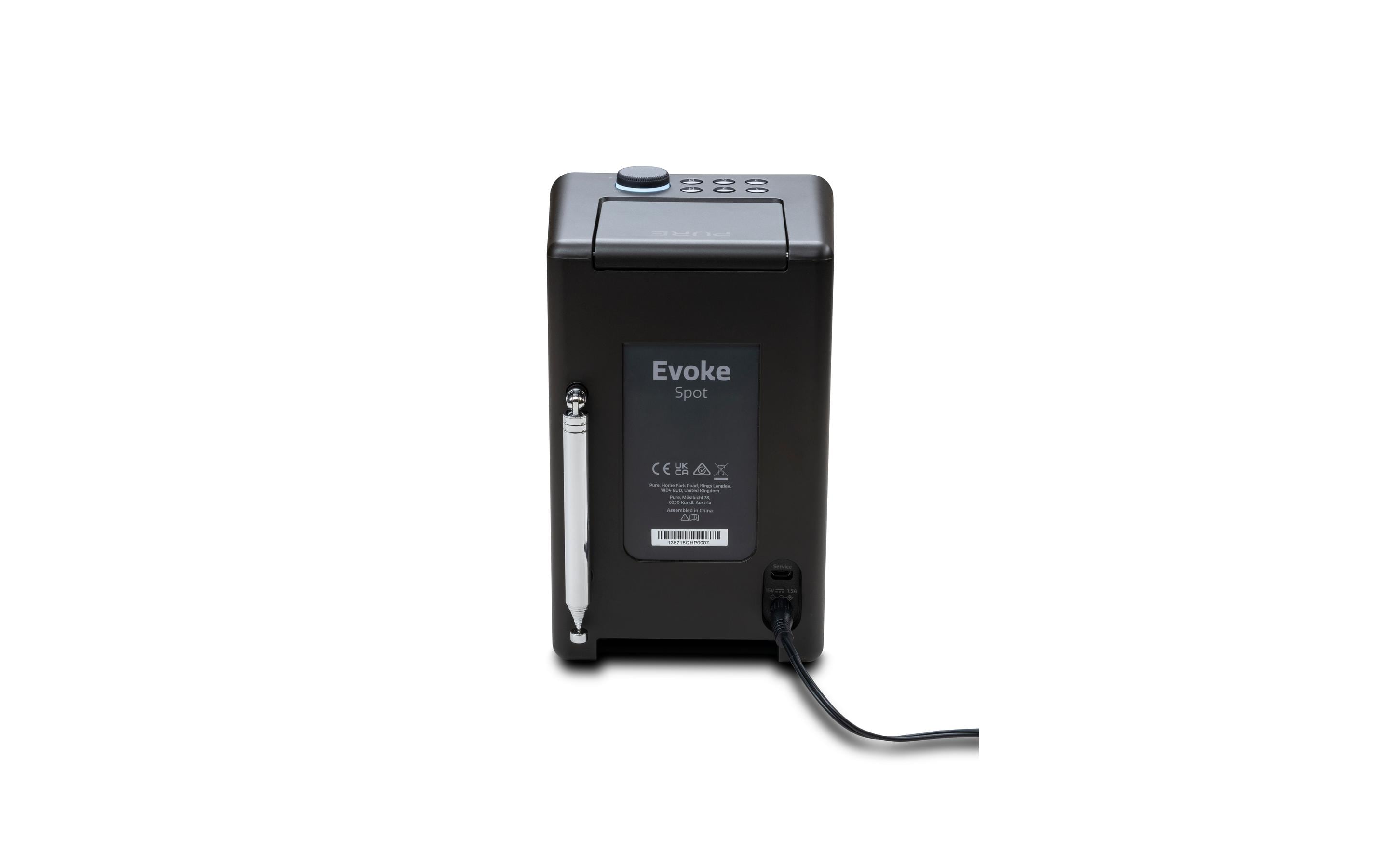 Internet Radio Evoke Spot Coffee Black<br>Evoke Spot kompaktes Musiksystem in Coffee Black