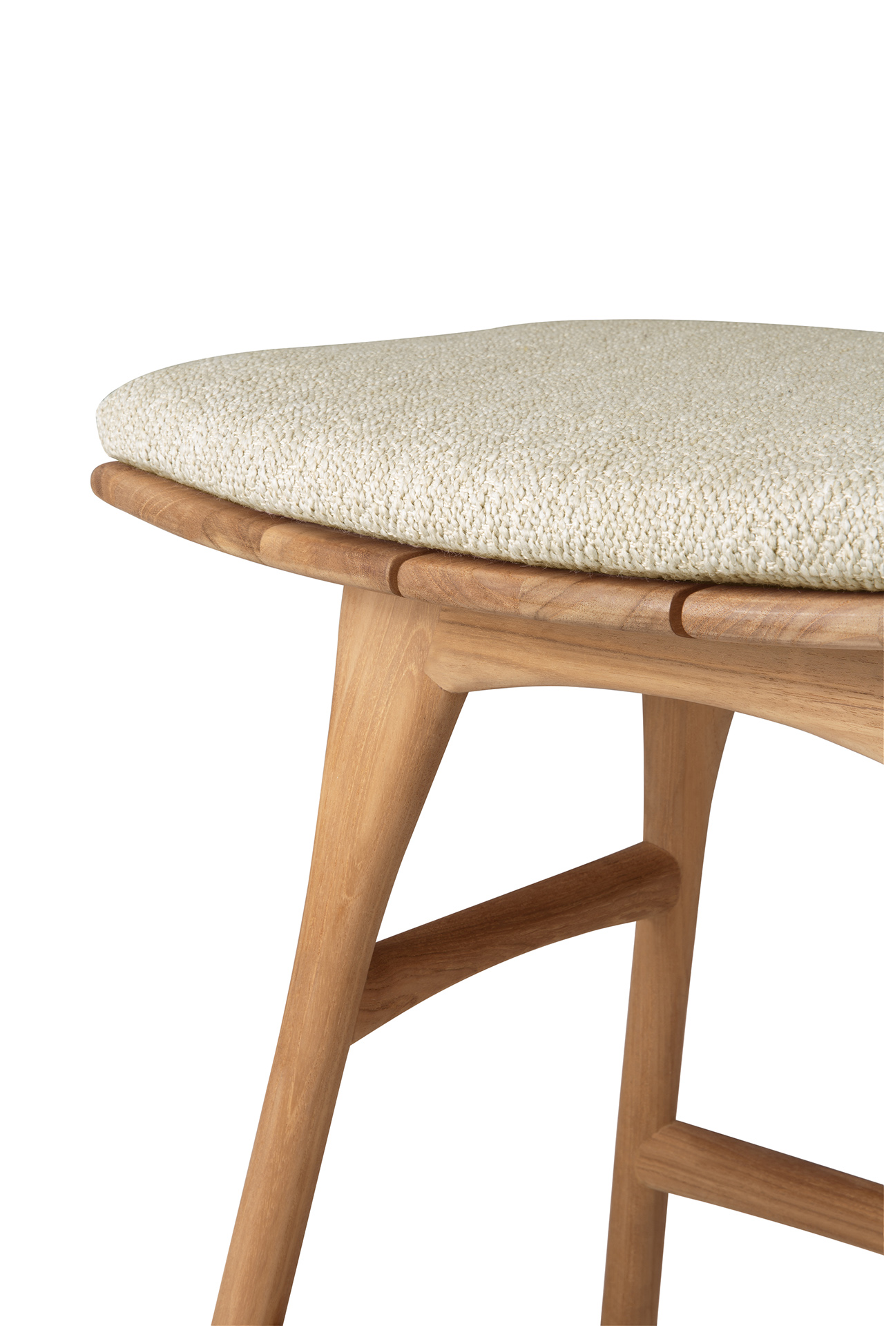 Teak Osso tuinkruk 45 - naturel kussen