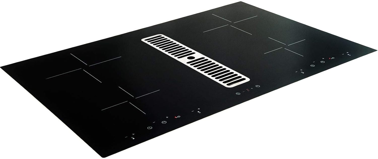 Pyramis Induktionskochfeld ca. 80 cm Abluft-Kochfeldabzug - Kochfeld autark Touch Control Bedienung - 9 Leistungsstufen - 4 Kochzonen mit Brückenfunktion & Topferkennung