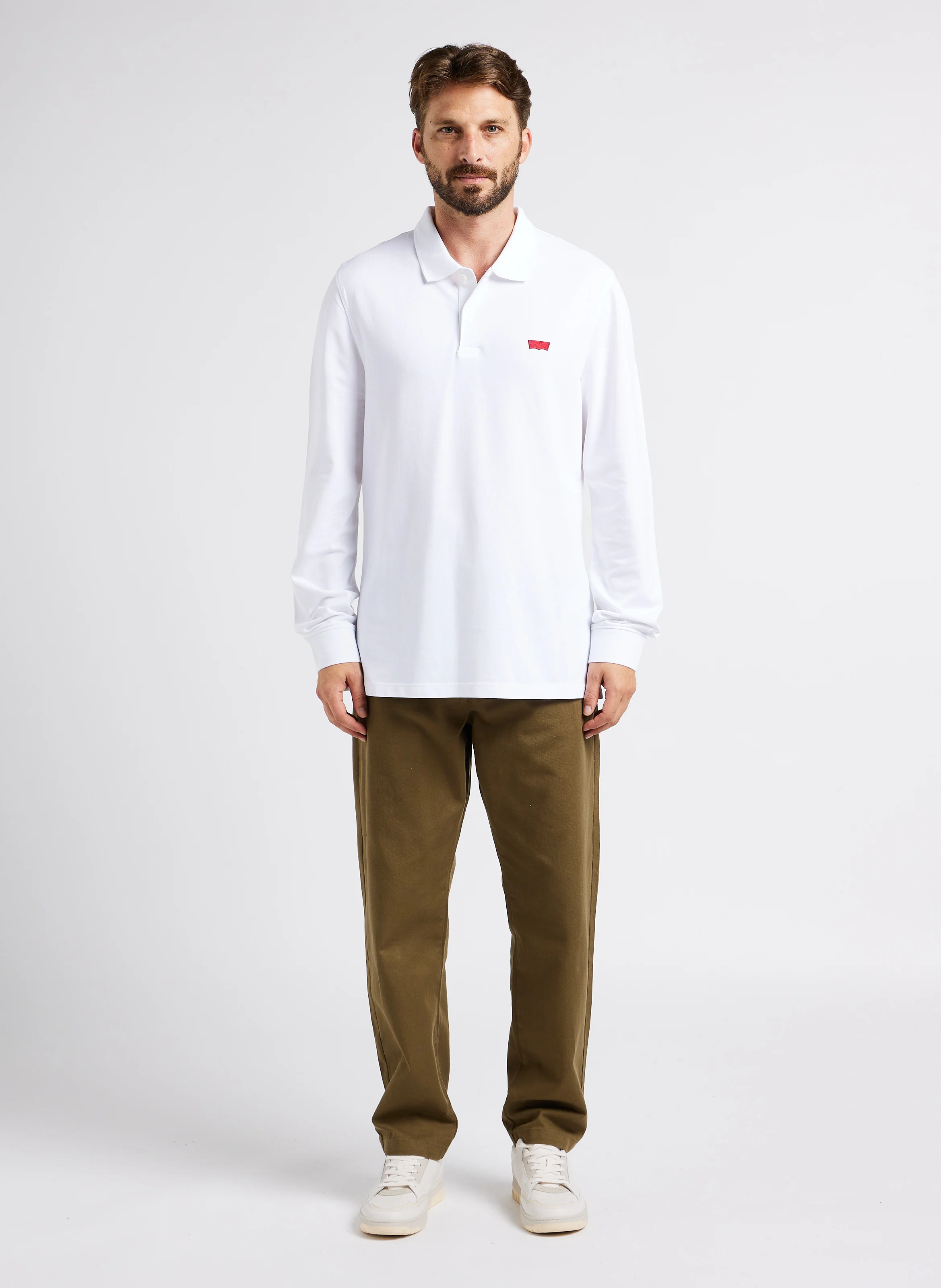 LS SLIM HOUSEMARK POLO - Polo en coton mélangé| Blanc