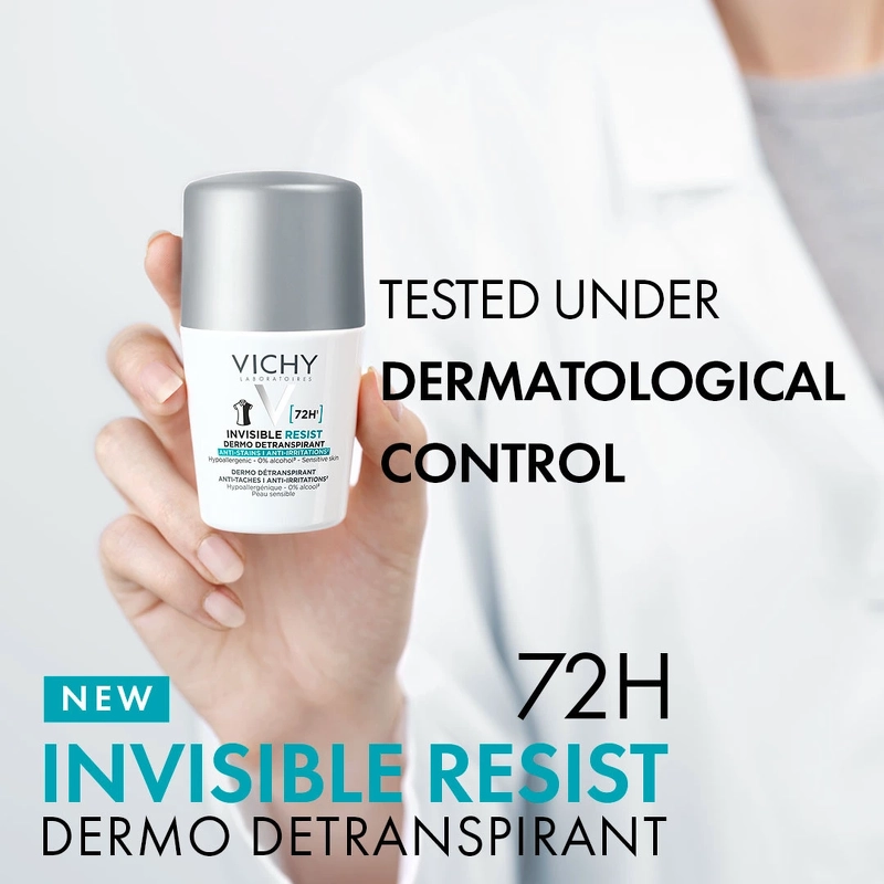 Vichy Invisible Resist 72H Dermo Detranspirant Roll-On Deodorant 50 ml