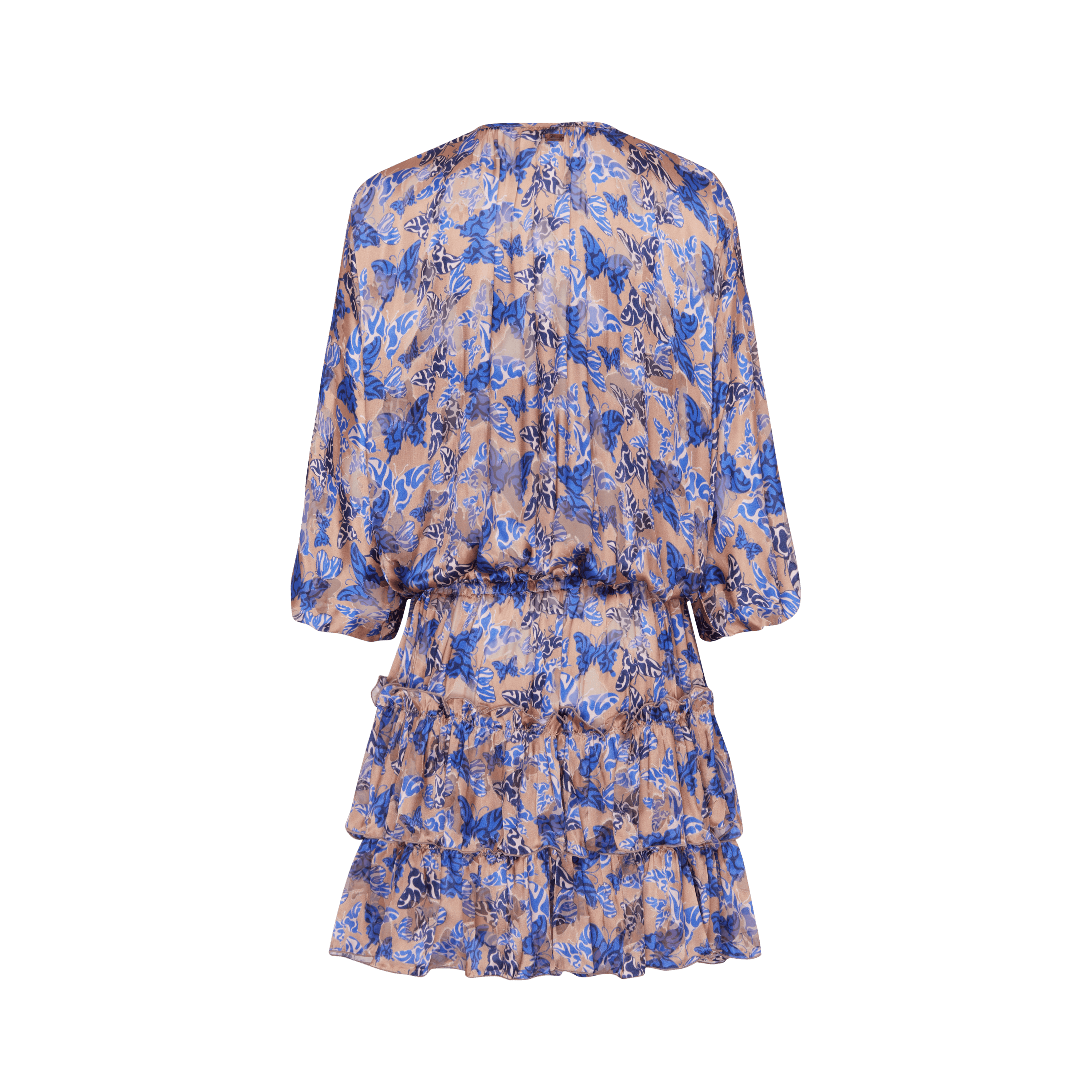 Robe en viscose et soie femme Disco Butterfly