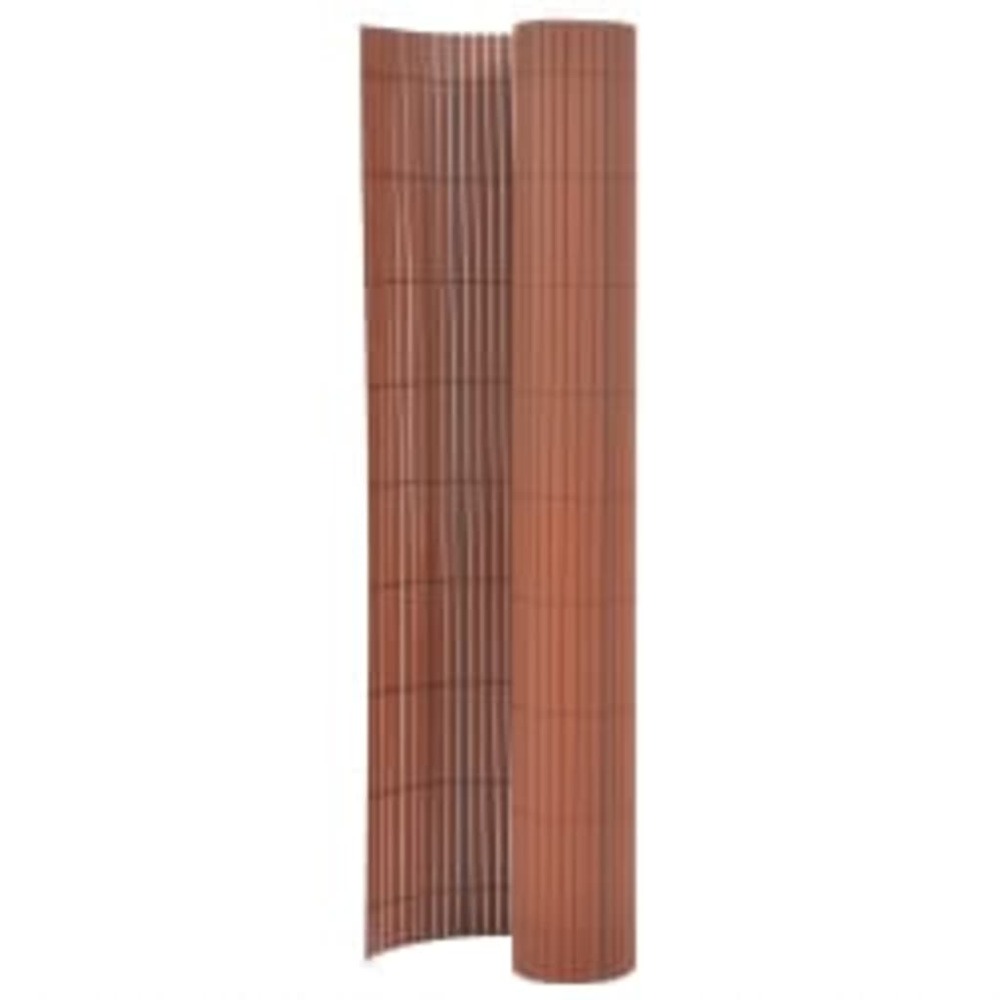 Clôture de jardin double face 110x500 cm marron