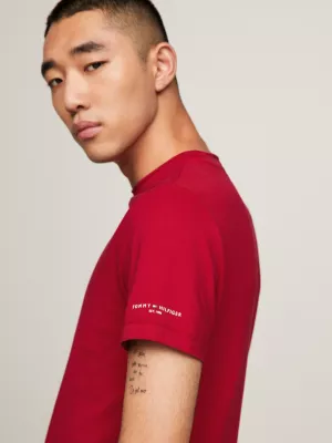 Camiseta Slim Fit com Logo na Manga