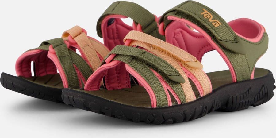 Teva Tirra sandalen olijfroen zalm Groen Meisjes Textiel Meerkleurig 38 39
