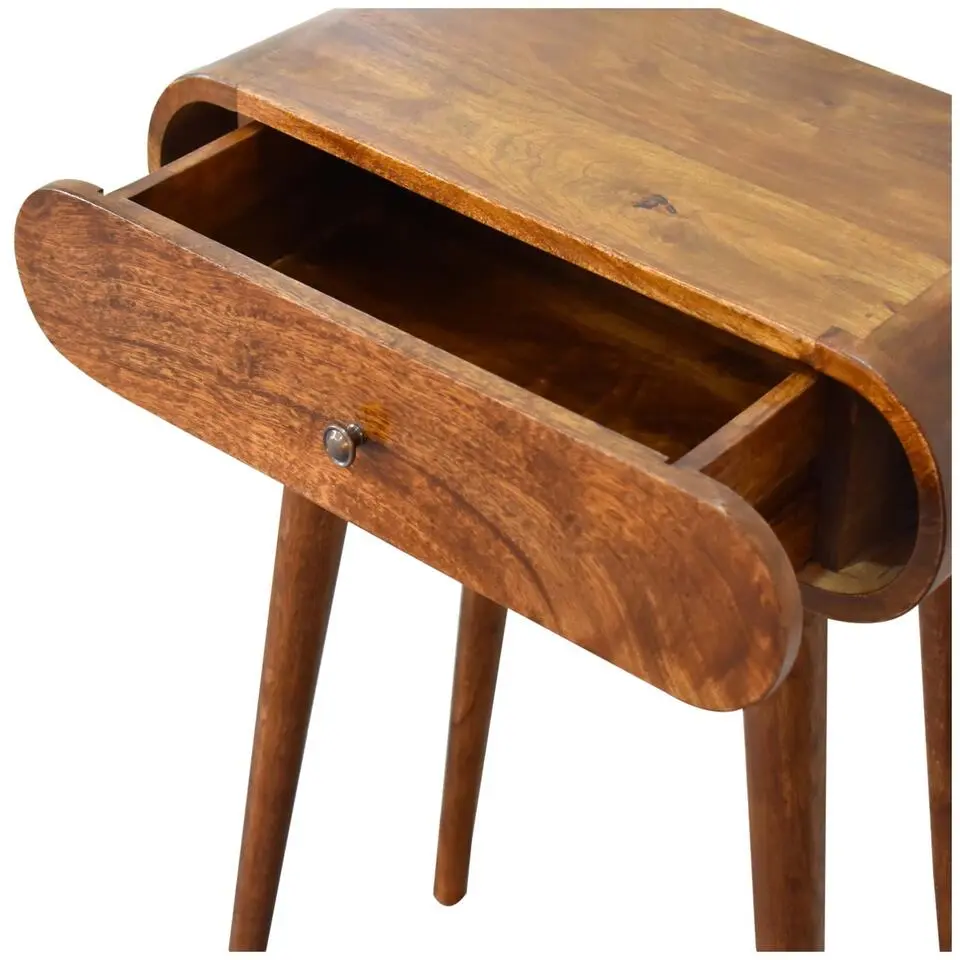 Artisan Furniture Solid hout Ronde Kastanje Sidetable