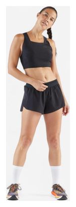 Crop Top Running Kiprun x Méline Rollin Race 900 Light Femme Noir