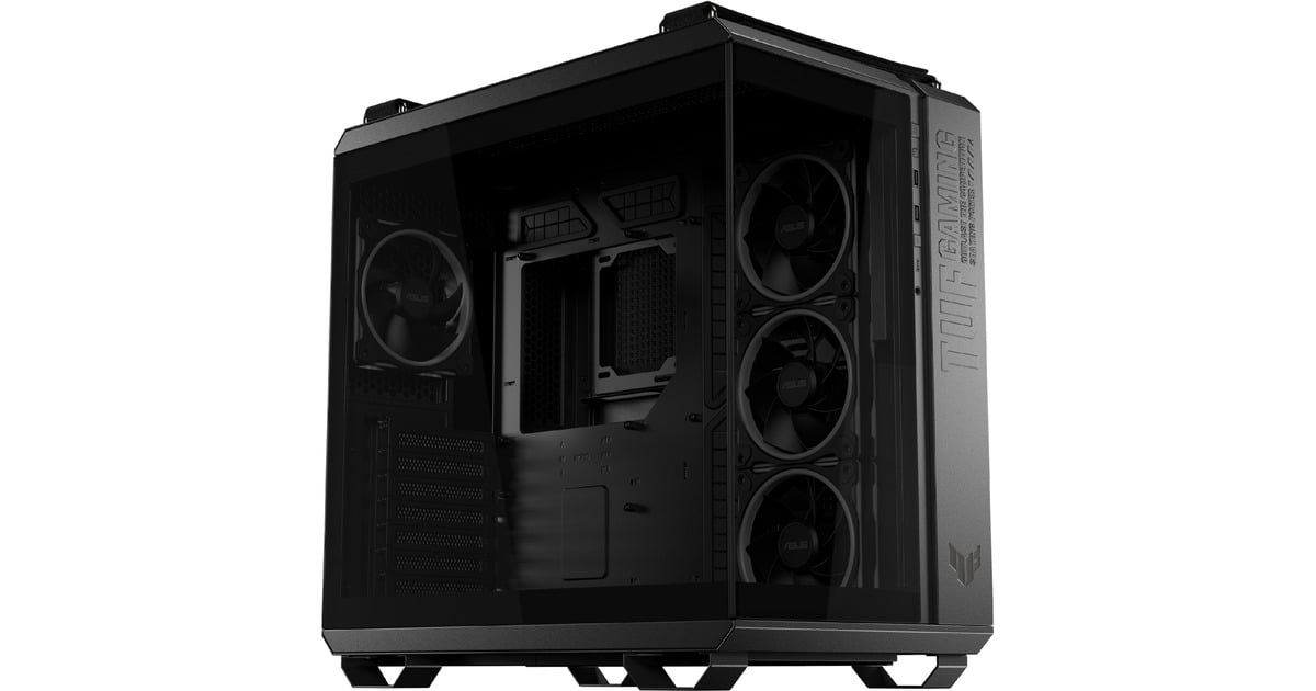 ASUSTUF Gaming GT502 Horizon ARGB midi tower behuizing  (Zwart | 3x USB-A | 1x USB-C | Tempered Glass)