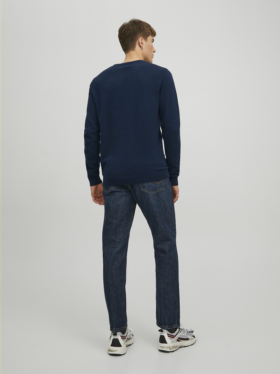 JACK & JONES<br>Suéter em malha fina com gola redonda