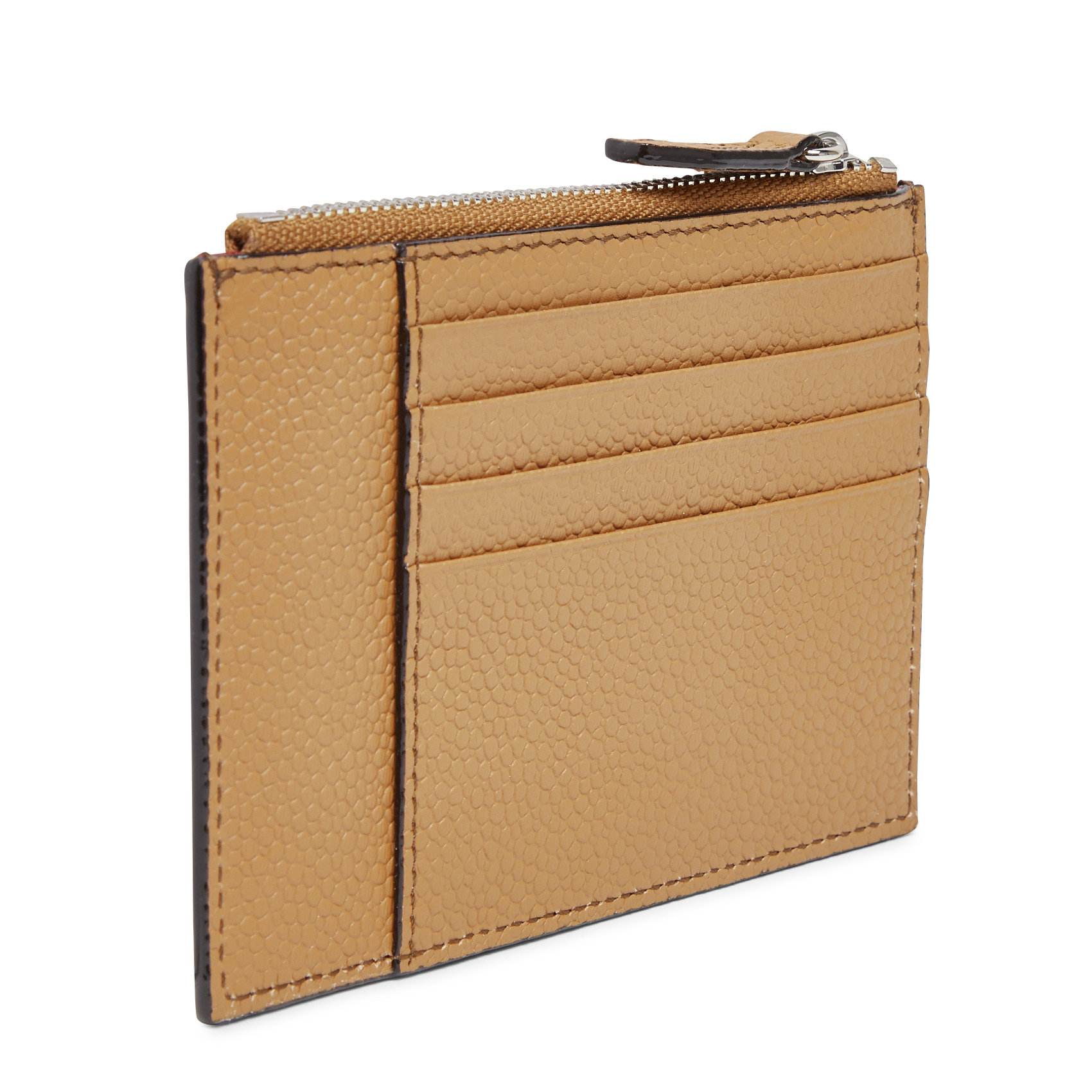 NINON - Porte-carte en cuir de vachette grainé | Beige