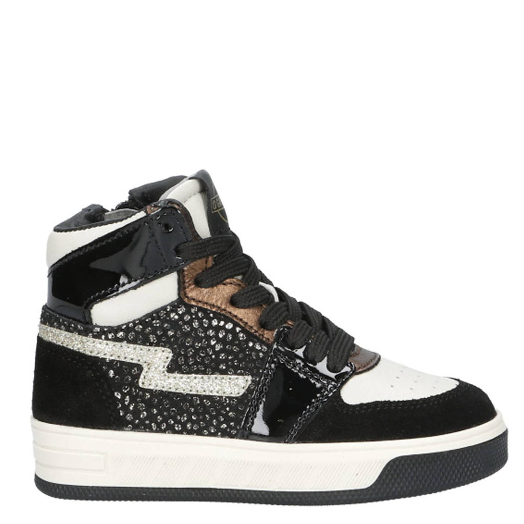 Gattino leren sneakers zwart