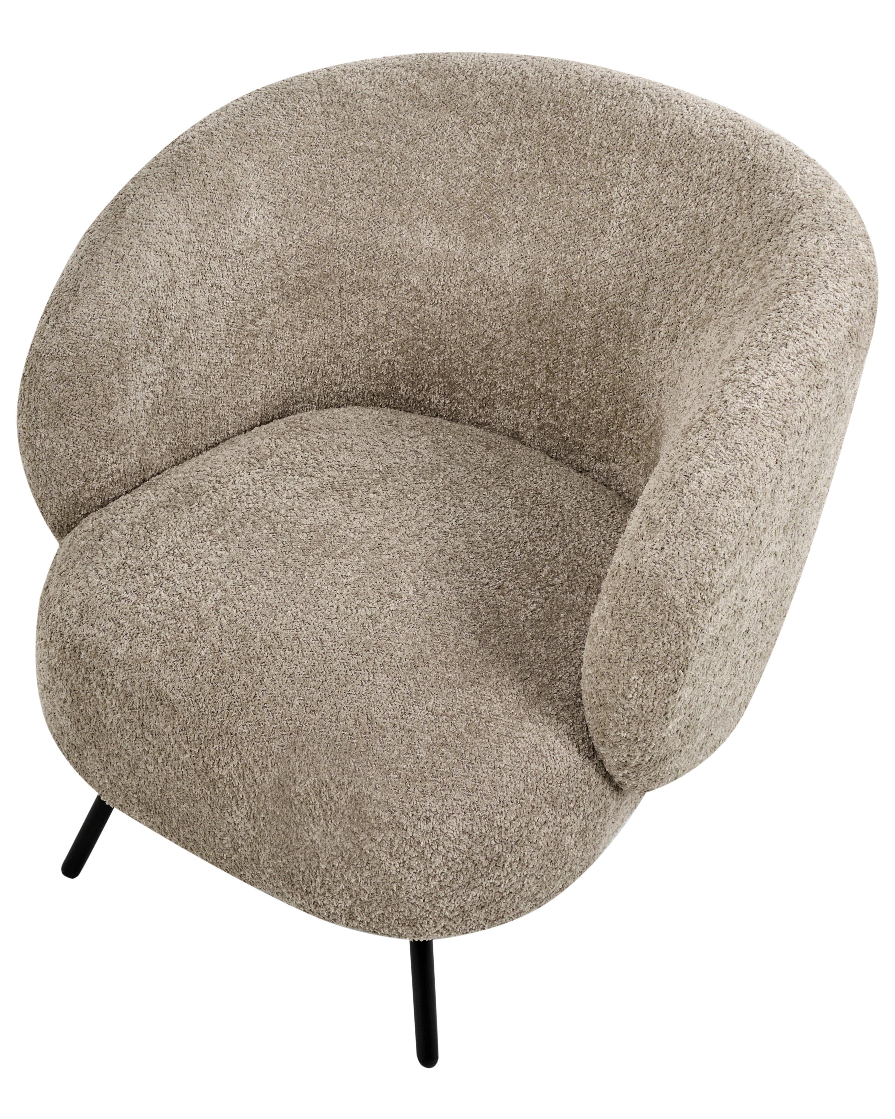 Fauteuil MAKELA Bouclé Taupe