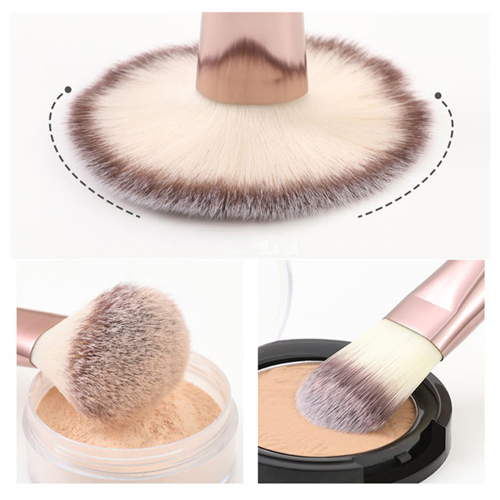 (7-tlg. Set) Beauty Make Up Puder Pinsel mit Aufbewahrungsbox - Rosa