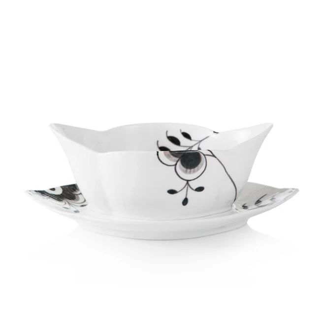 Royal Copenhagen  Sort Mega Riflet sovseskål - 55 cl.