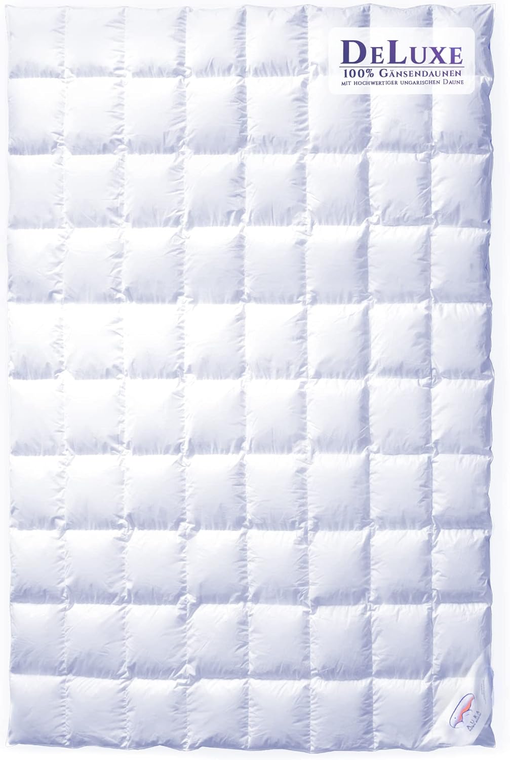 Aura® Luxus Ganzjahres Daunendecke 135x200 cm | Deluxe 100% ungarische Gänsedaunen Klasse I | Oeko-TEX® Standard 100 | Allergikergeeignet Bettdecke für Frühling & Herbst