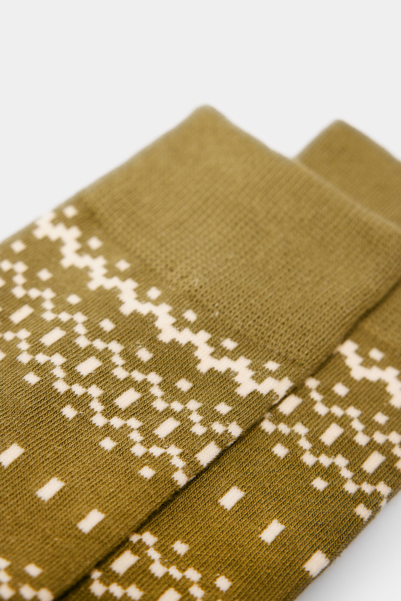 Meia jacquard verde