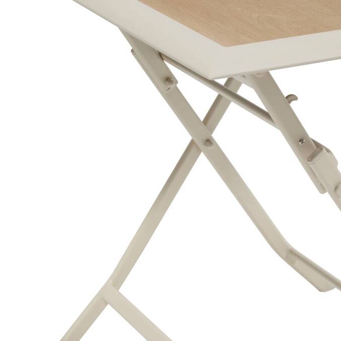 Table de jardin pliante carréee AZUA Epeautre / Argile