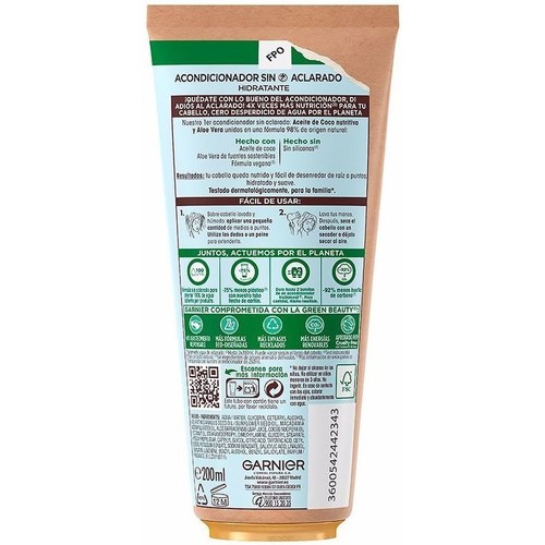 Garnier - Original Remedies Coco Y Aloe Vera Acondicionador Sin Aclarado