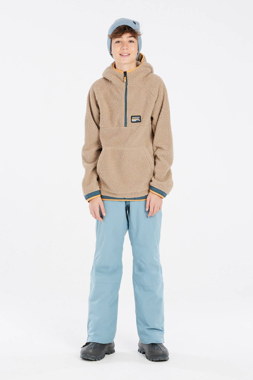 Protest hoodie fleece PRT CULT JR beige