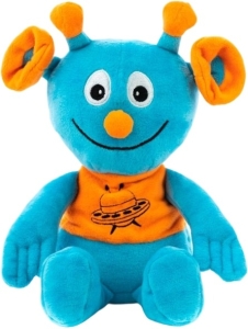 HABIBI PLUSH Alien blau/orange Wärmetier, 1 Stück