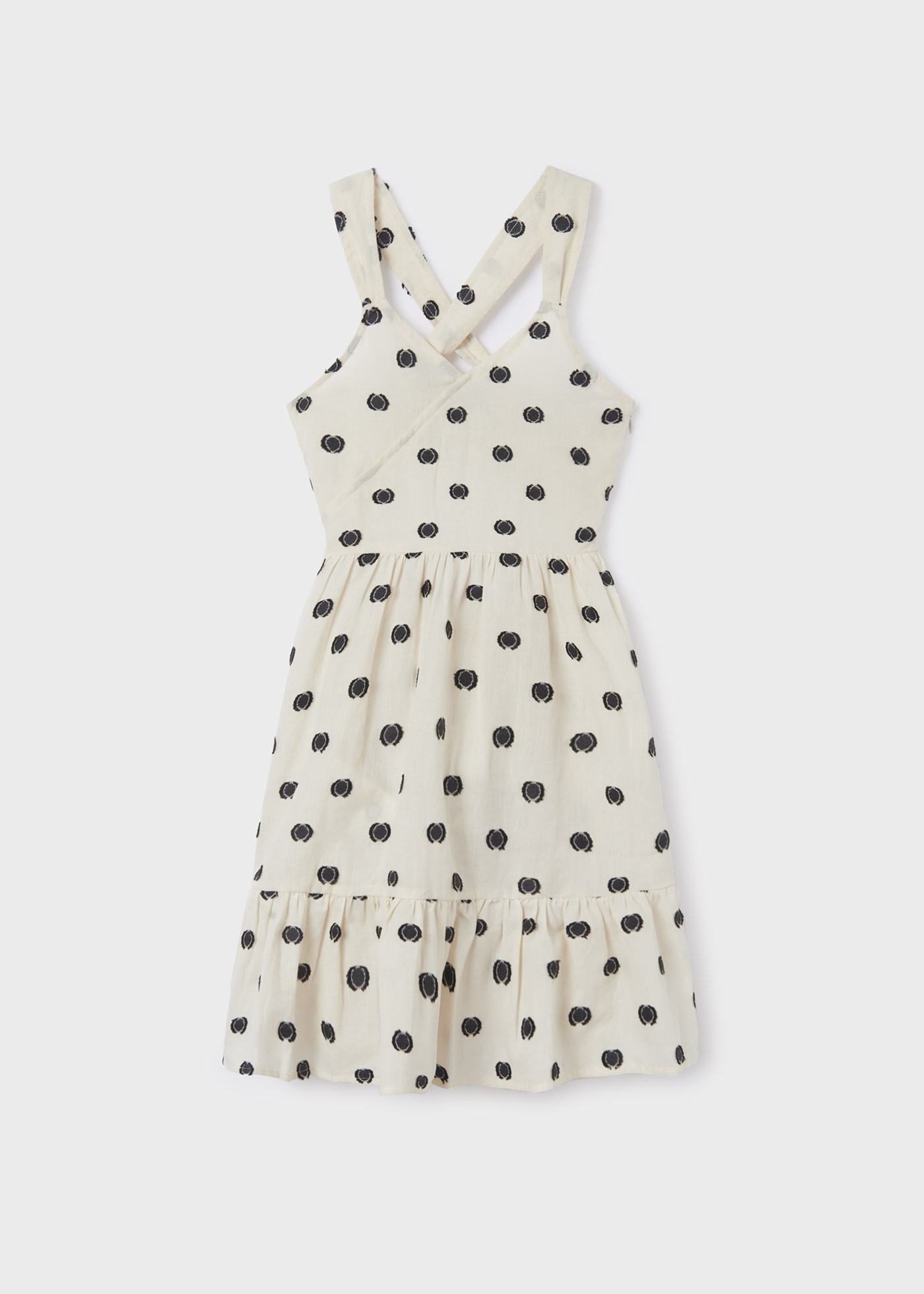 Vestido de algodão estampado para meninas