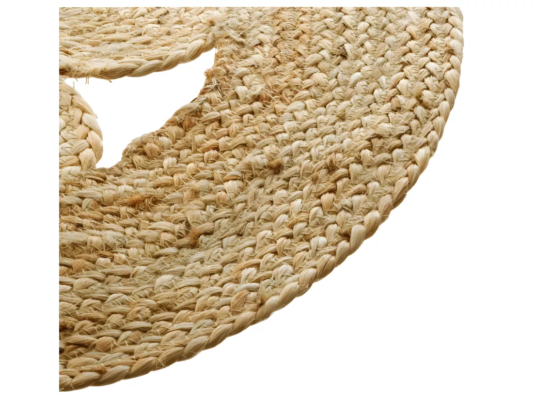 Tapis en Jute motif ajouré D 80 cm