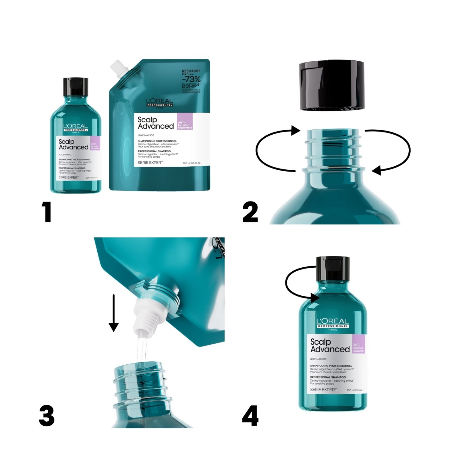 co-Recharge Shampoing Dermo Rgulateur Anti-Inconfort Scalp Advanced L'Oral Professionnel 500 ML