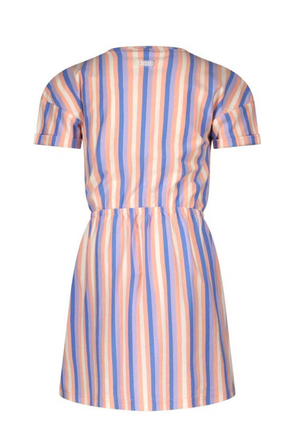 B.Nosy gestreepte jurk lichtroze/blauw/geel