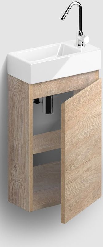 Clou - InBe - Fonteinset - Eiken - Glanzend Wit - Chroom