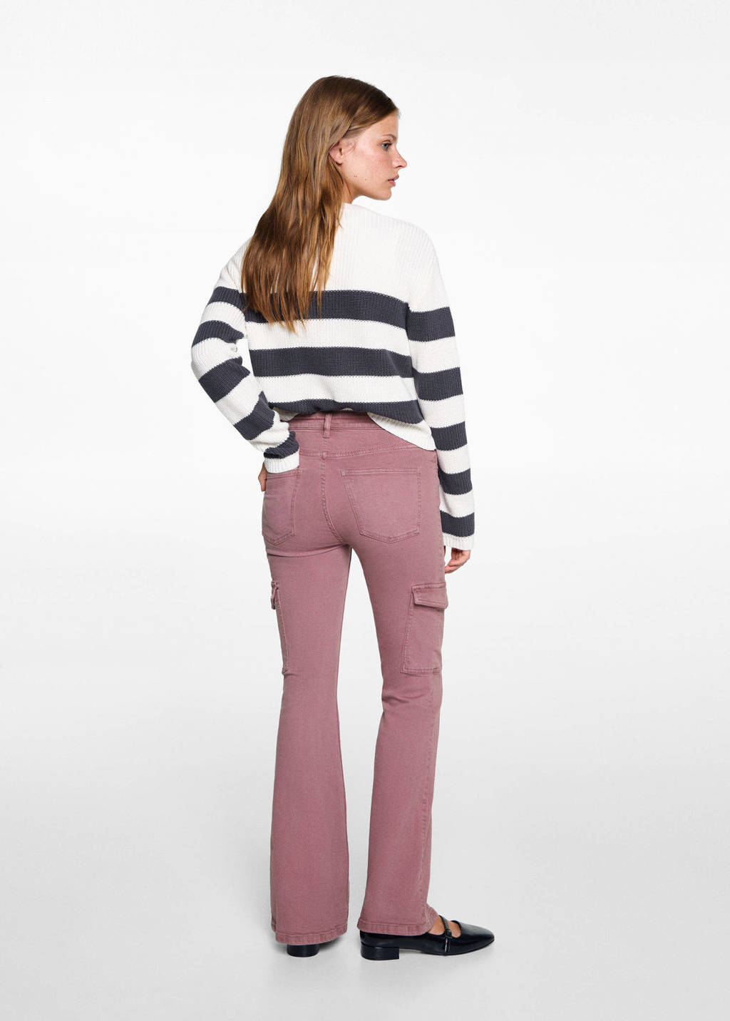 MANGO TEEN flared jeans oudroze