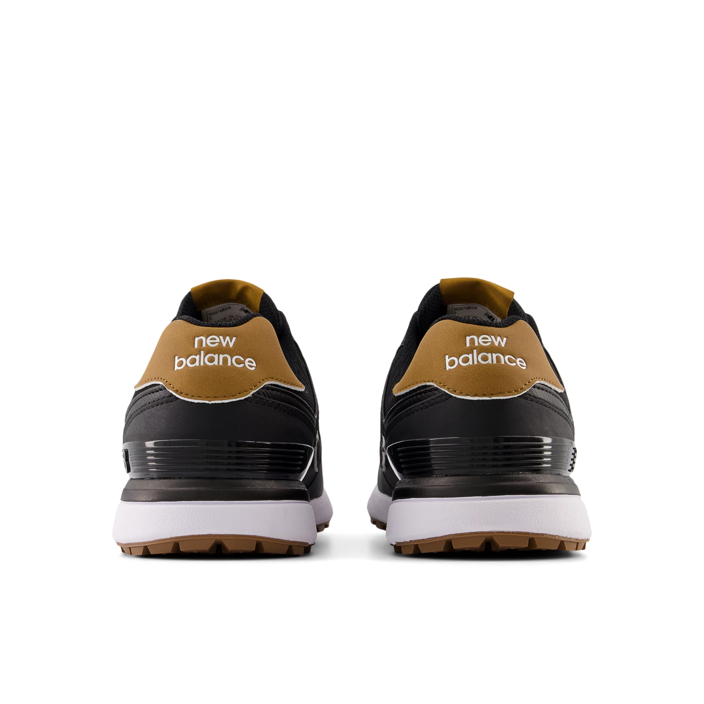 574 Greens v2 Golf Shoes Black with Gum