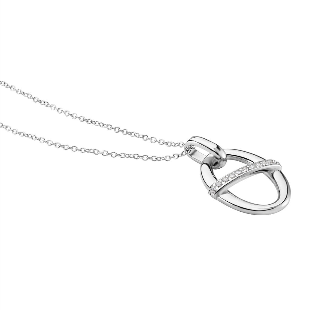 Collier Argent Sabri Oxydes De Zirconium