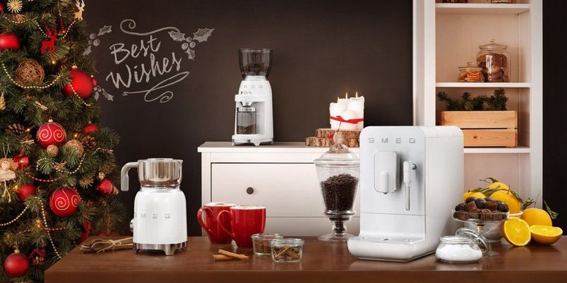 SMEG CGF01WHEU - Elektrische koffiemolen - Wit - 30 maalstanden
