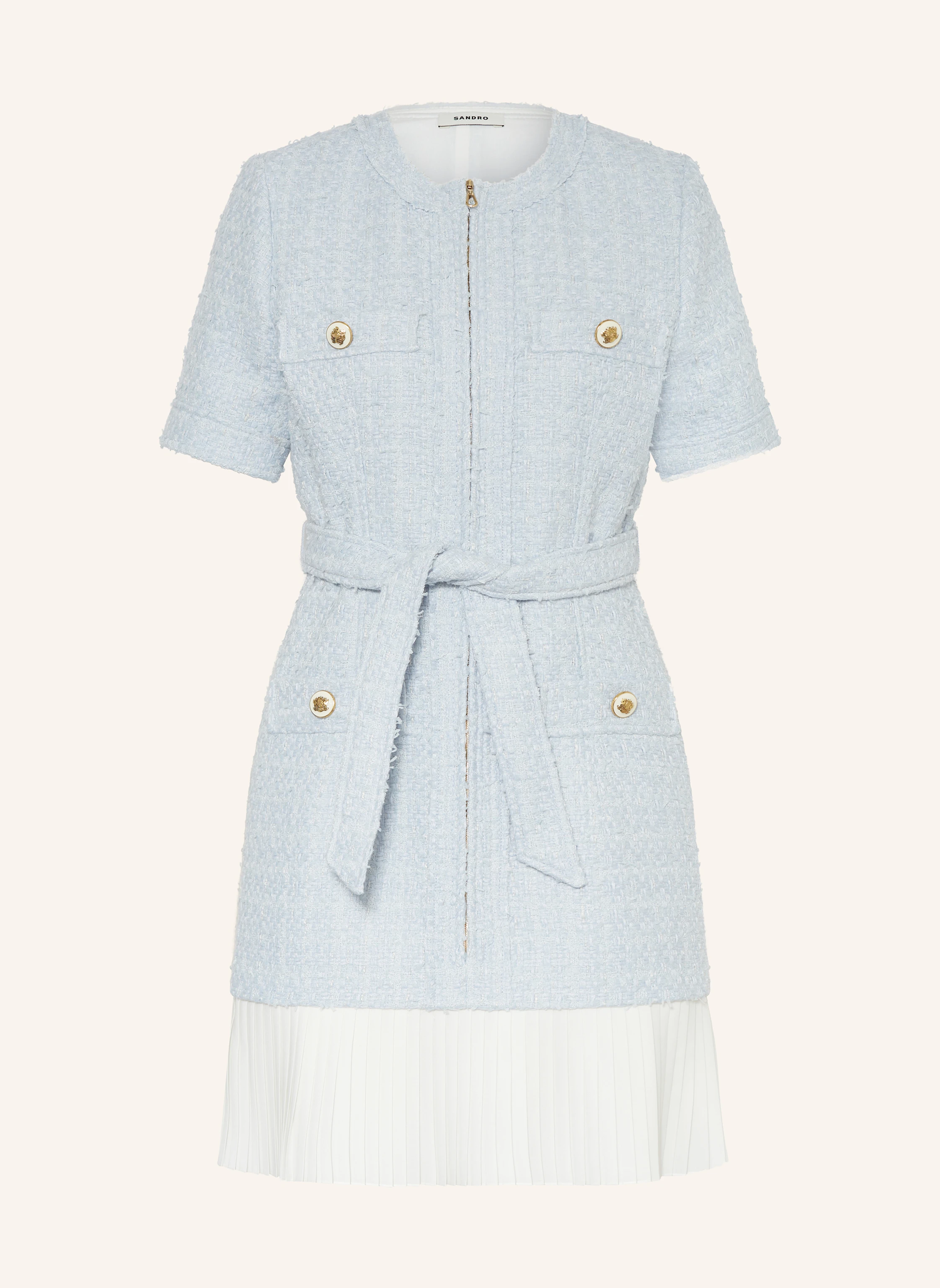 SANDRO Tweed-Kleid