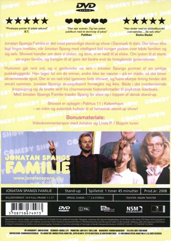 Jonatan Spangs Familie - DVD