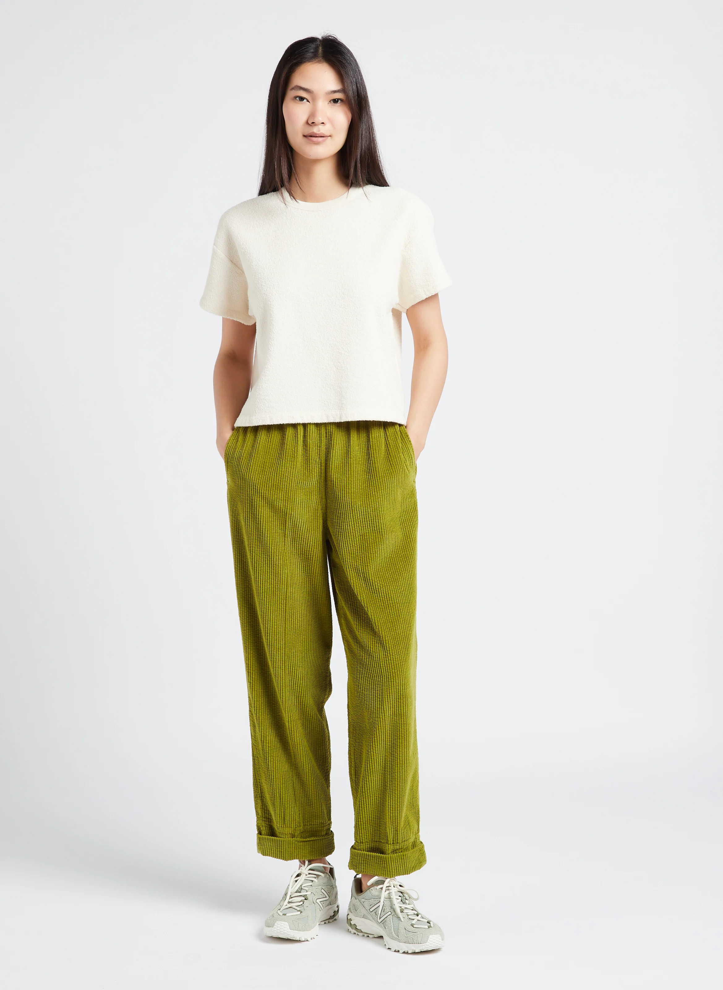 BOBYPARK - Tee-shirt ample col rond en coton bio | Beige