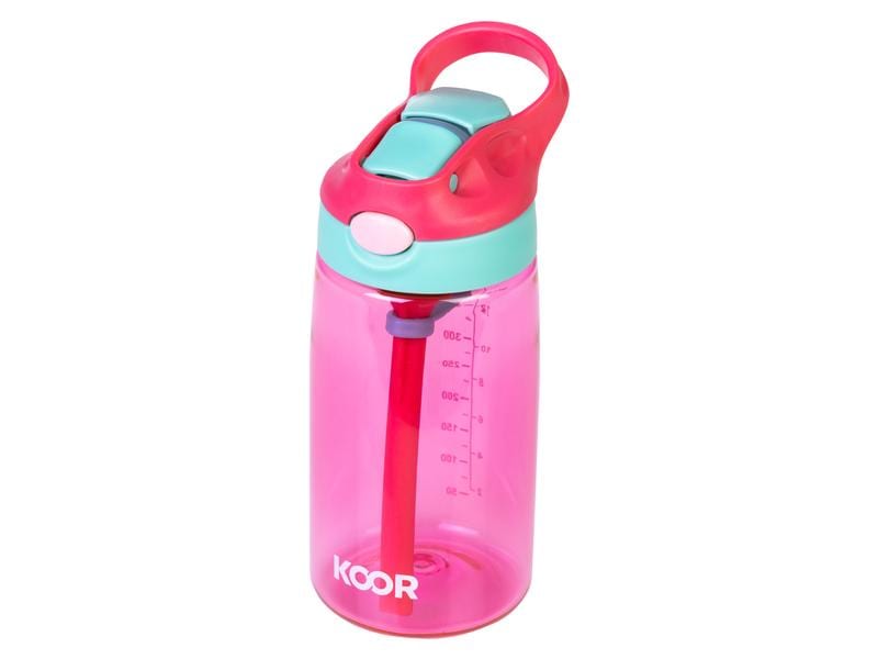 KOOR Trinkflasche Bambini Rosso 450 ml Flasche aus Kunststoff für die Kleinen