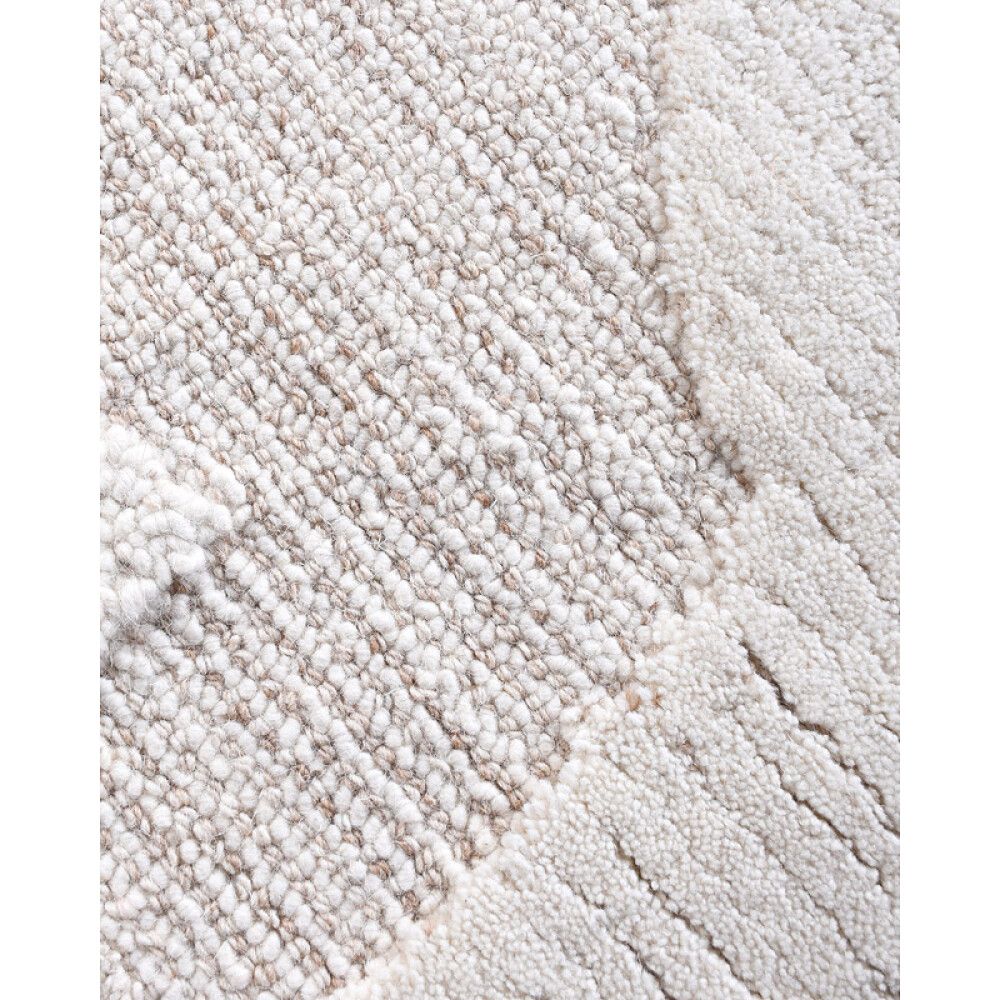 GULVTEPPE FISET ULL/BOMULL 160X230CM BEIGE