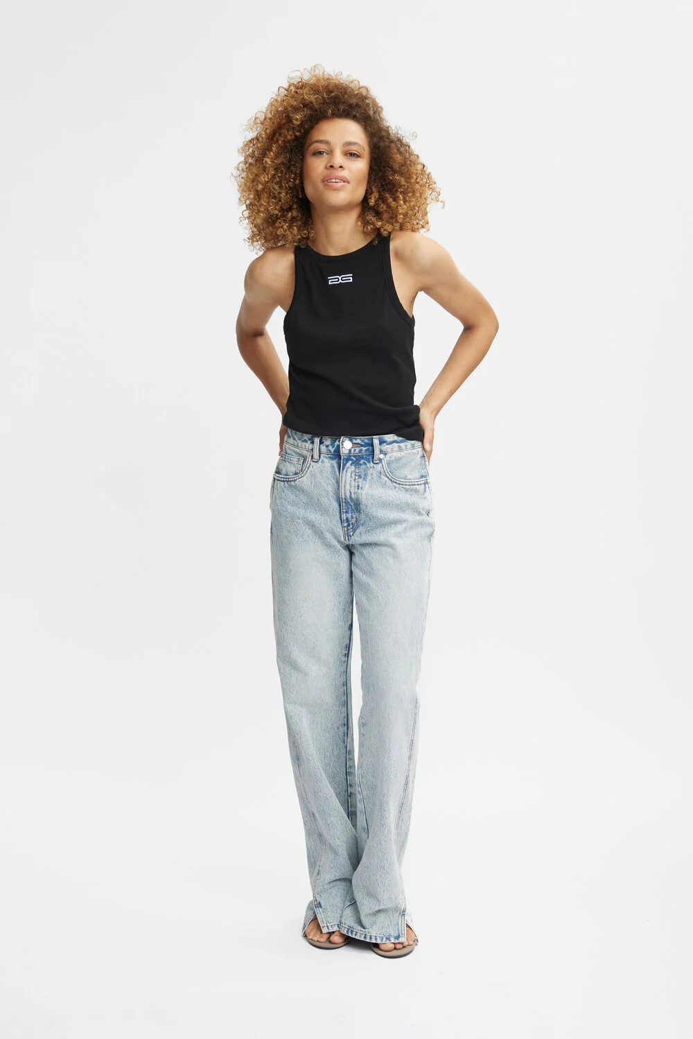 GESTUZ  DrewGZ sl logo tanktop - sort