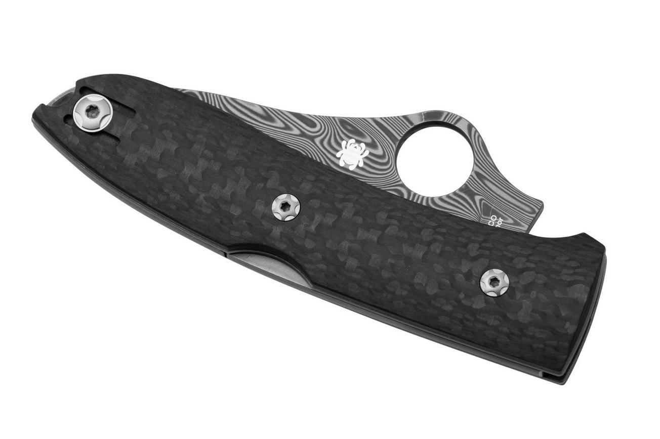 Spyderco SpyOpera C255CFPD Carbon Fiber, Damasteel, Sprint Run zakmes