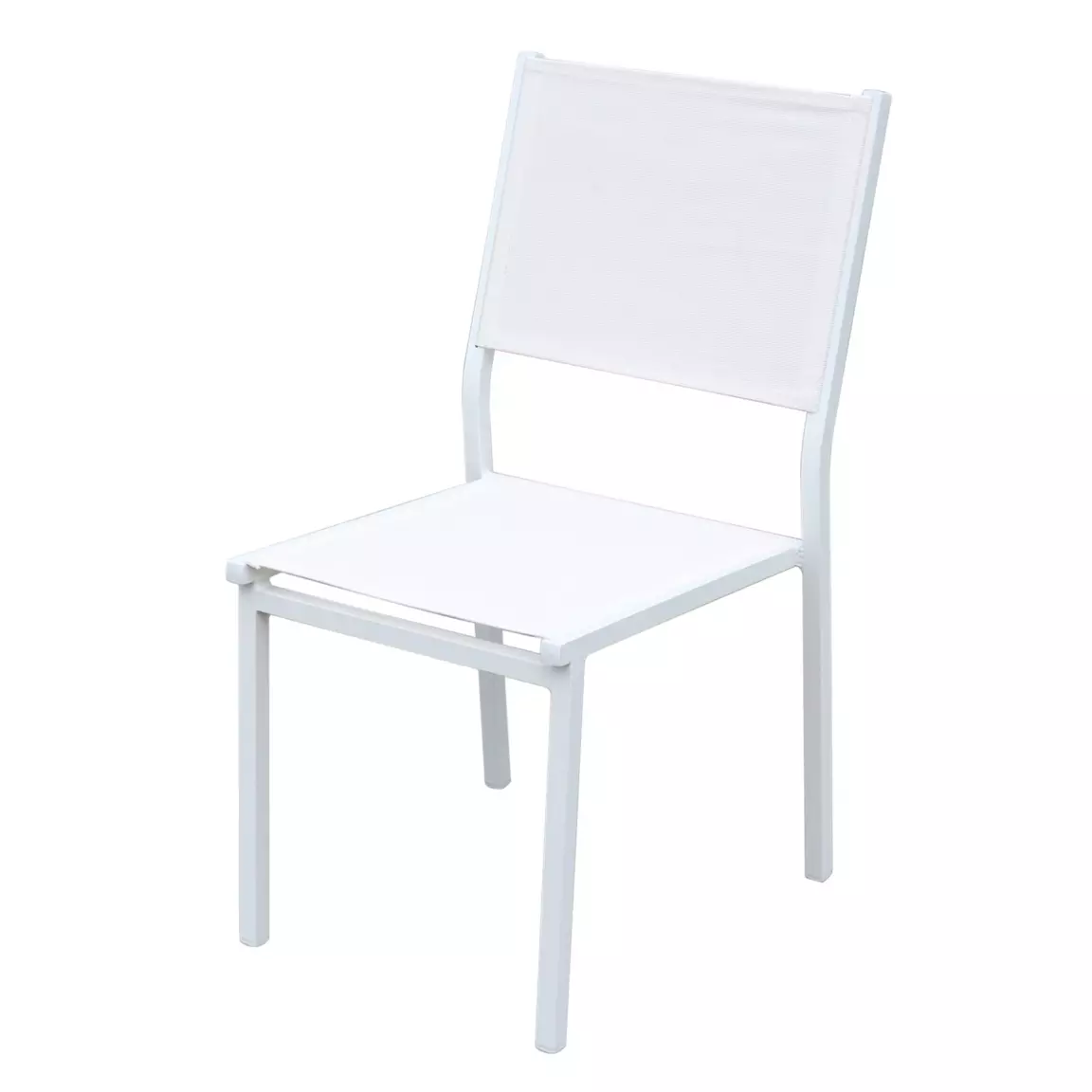 Chaise de jardin aluminium empilable Murano Blanche