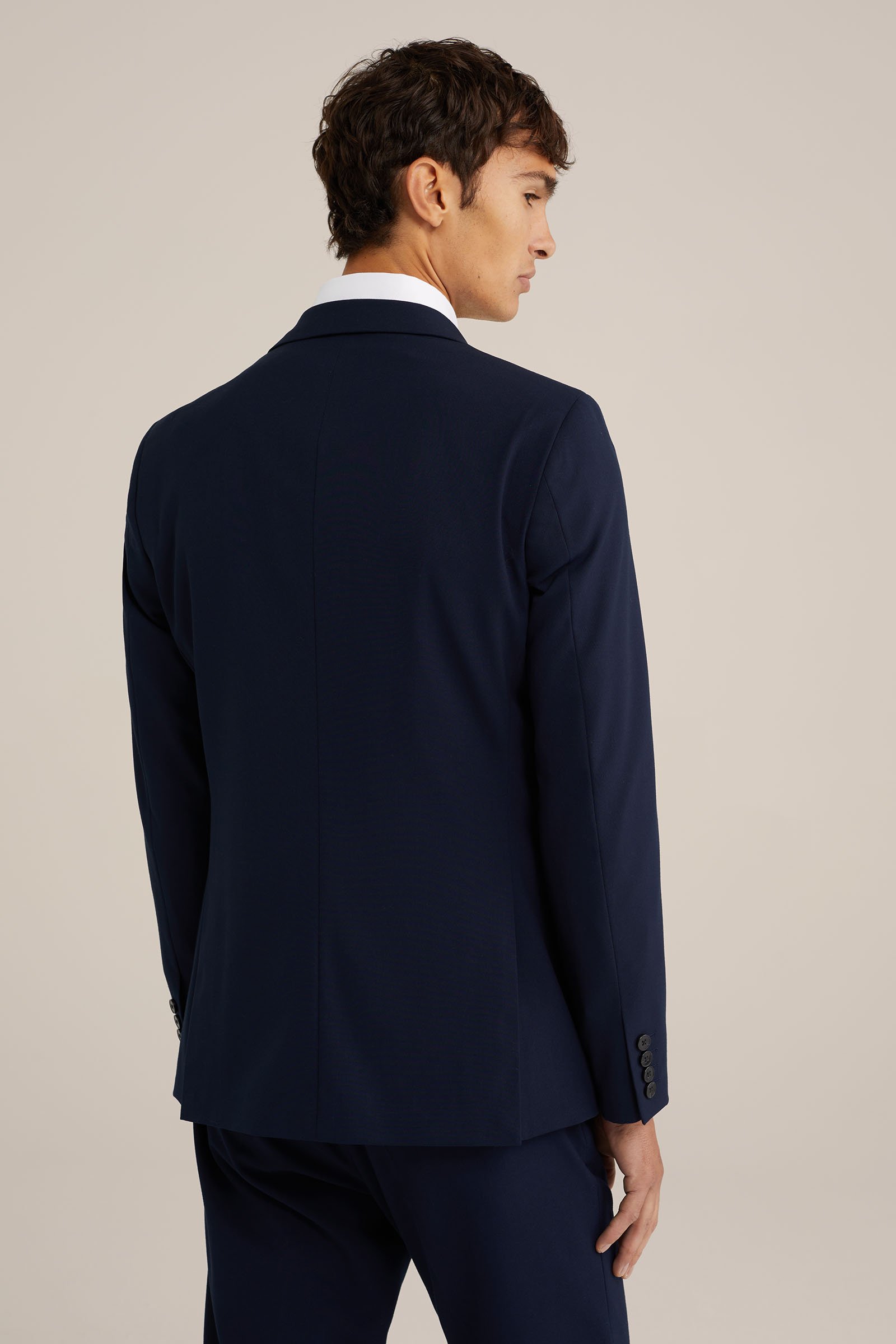 slim fit blazer Fundamentals Donkerblauw