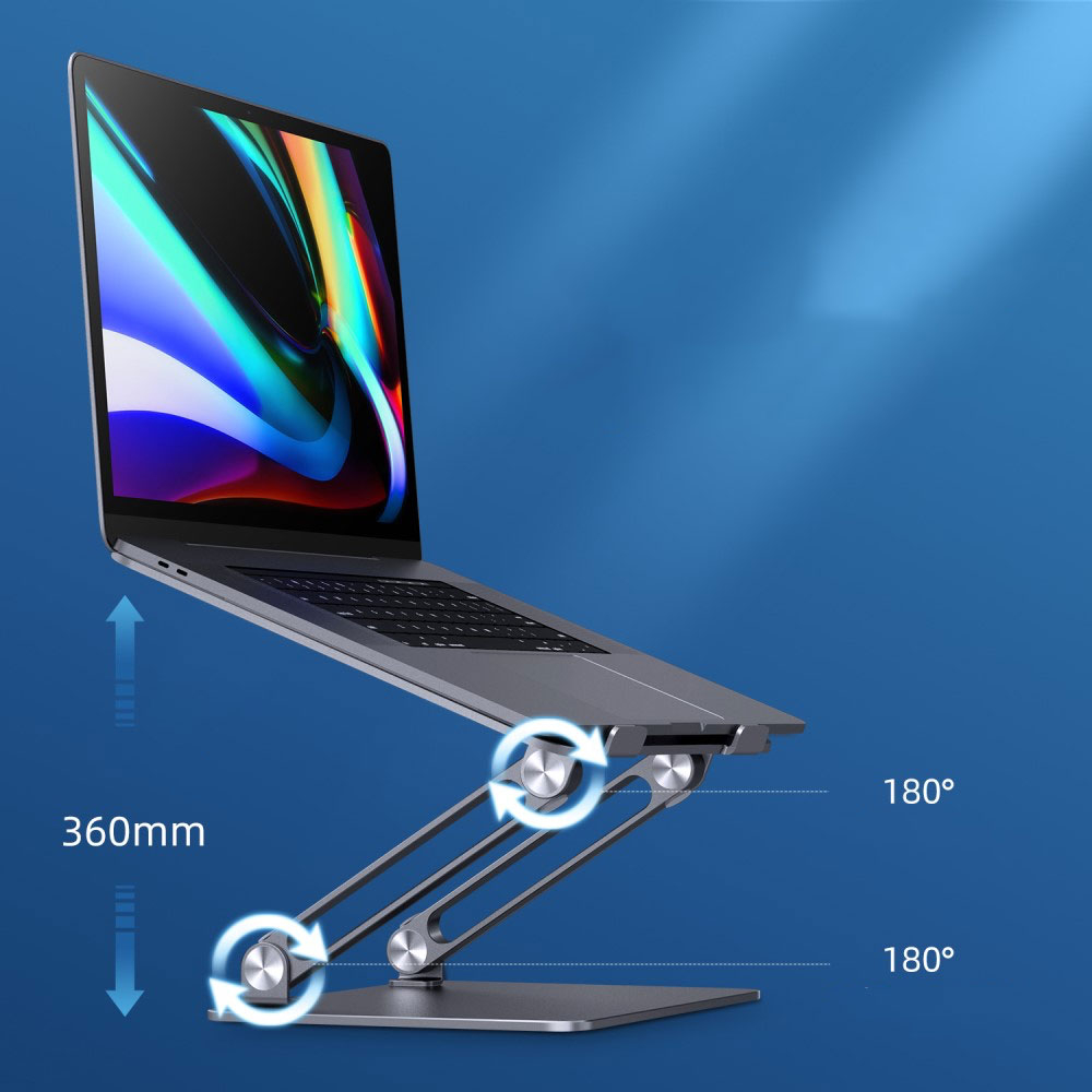 Passiv Kühlender MacBook / Laptop Alu Ständer Halterung Höhenverstellbar (10