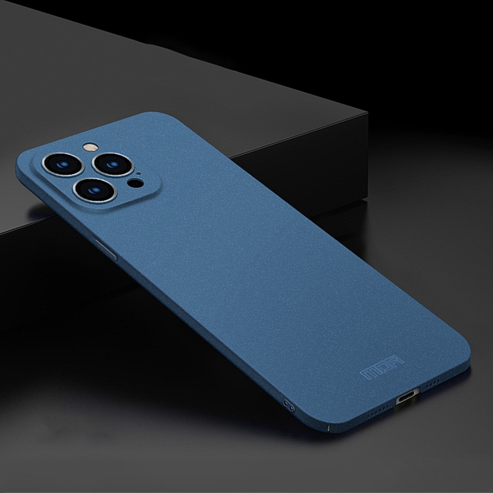 iPhone 14 Pro Max Hülle Hardcase Super Slim   Kameraschutz - Blau (Matt)