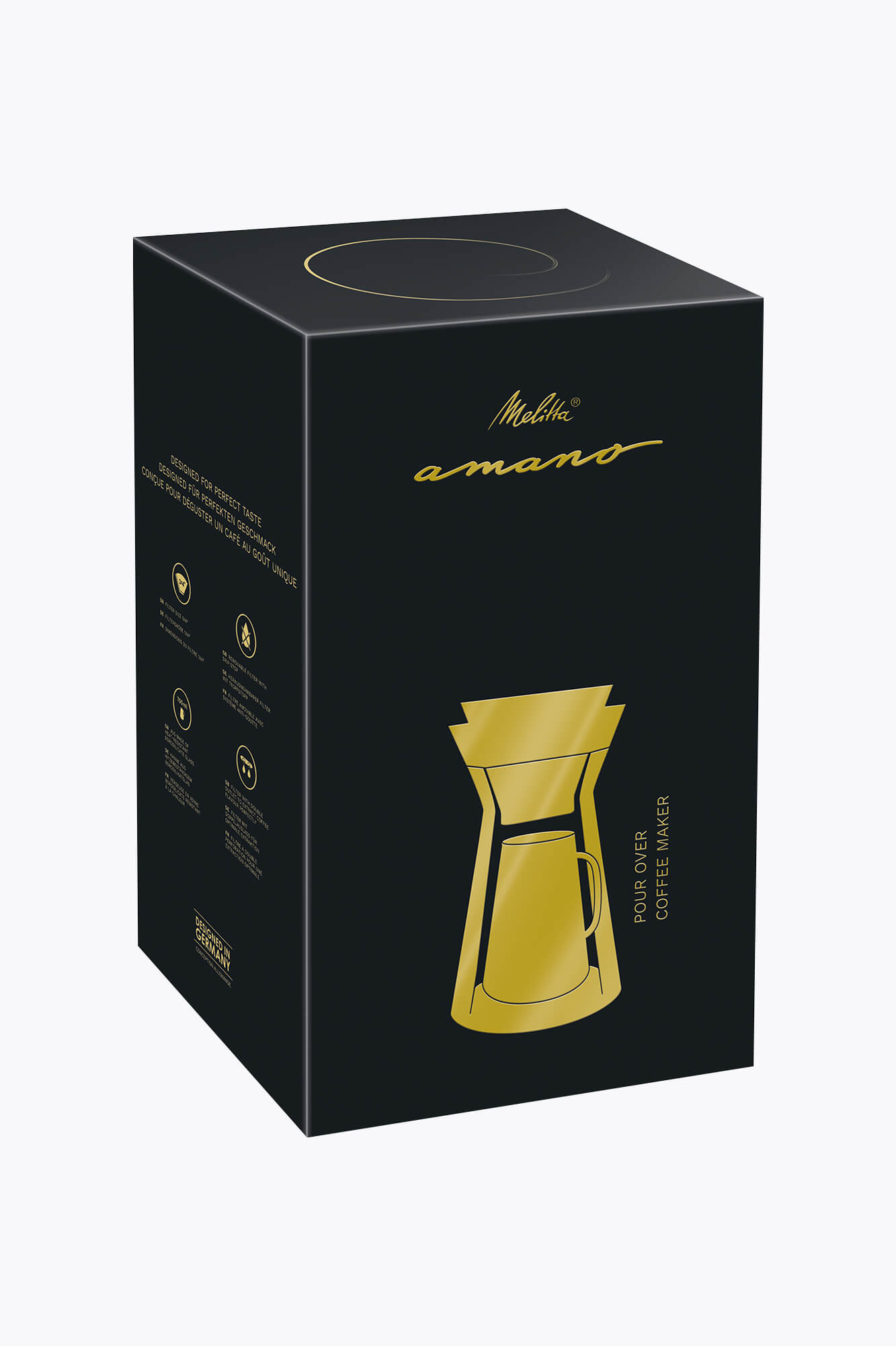 Melitta® Amano Kaffeebereiter Schwarz-Gold